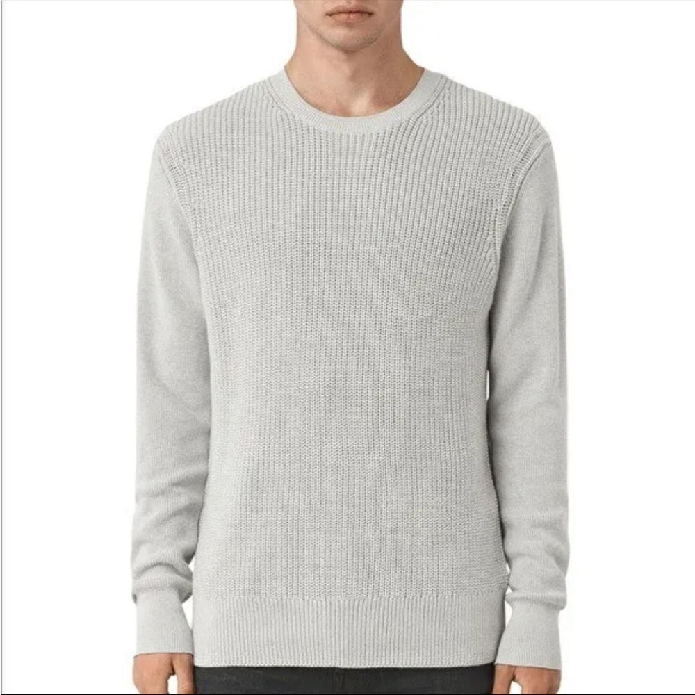 All Saints Rothay Crew Knit Jumper in Sand